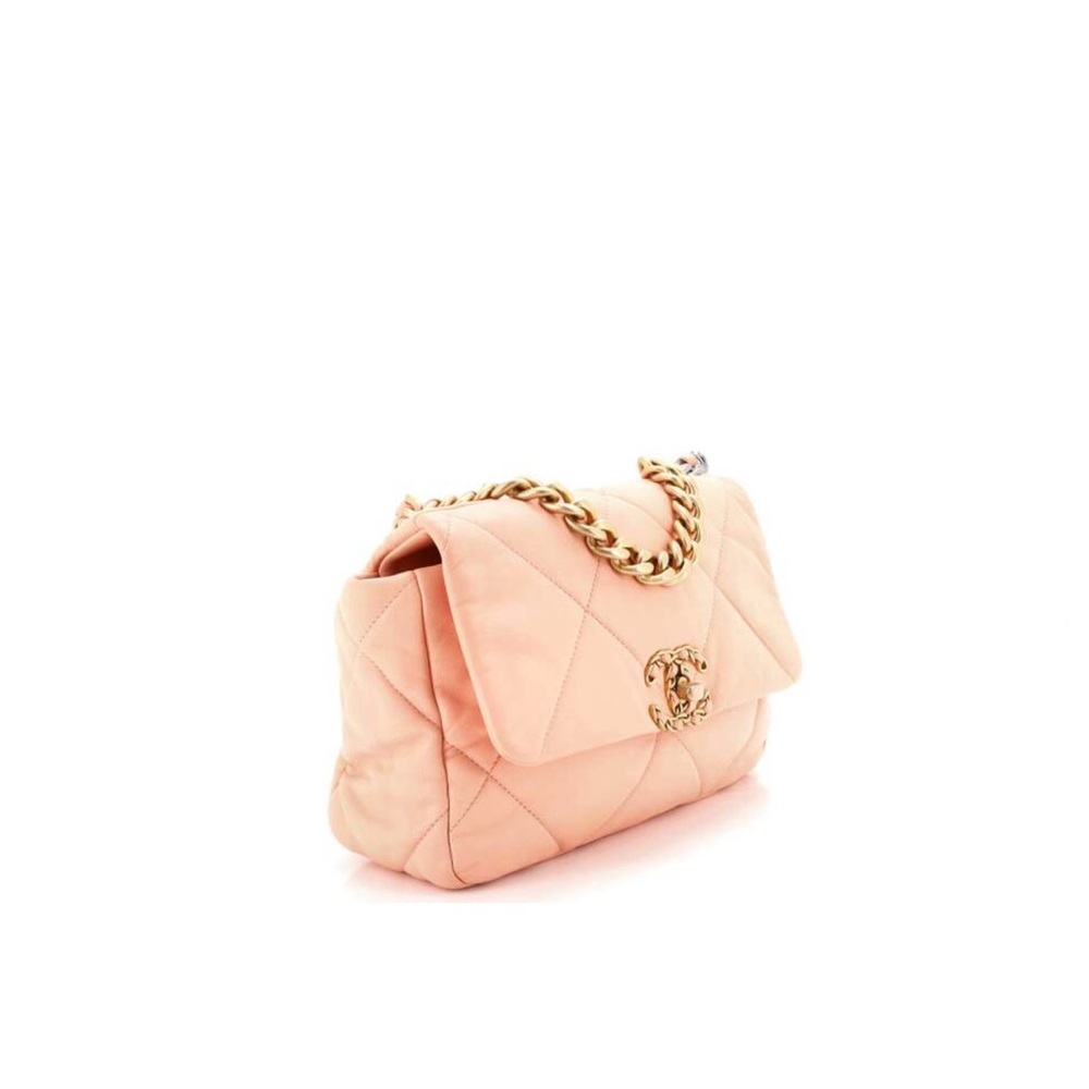 Chanel Peach Quilted Shoulder Bag